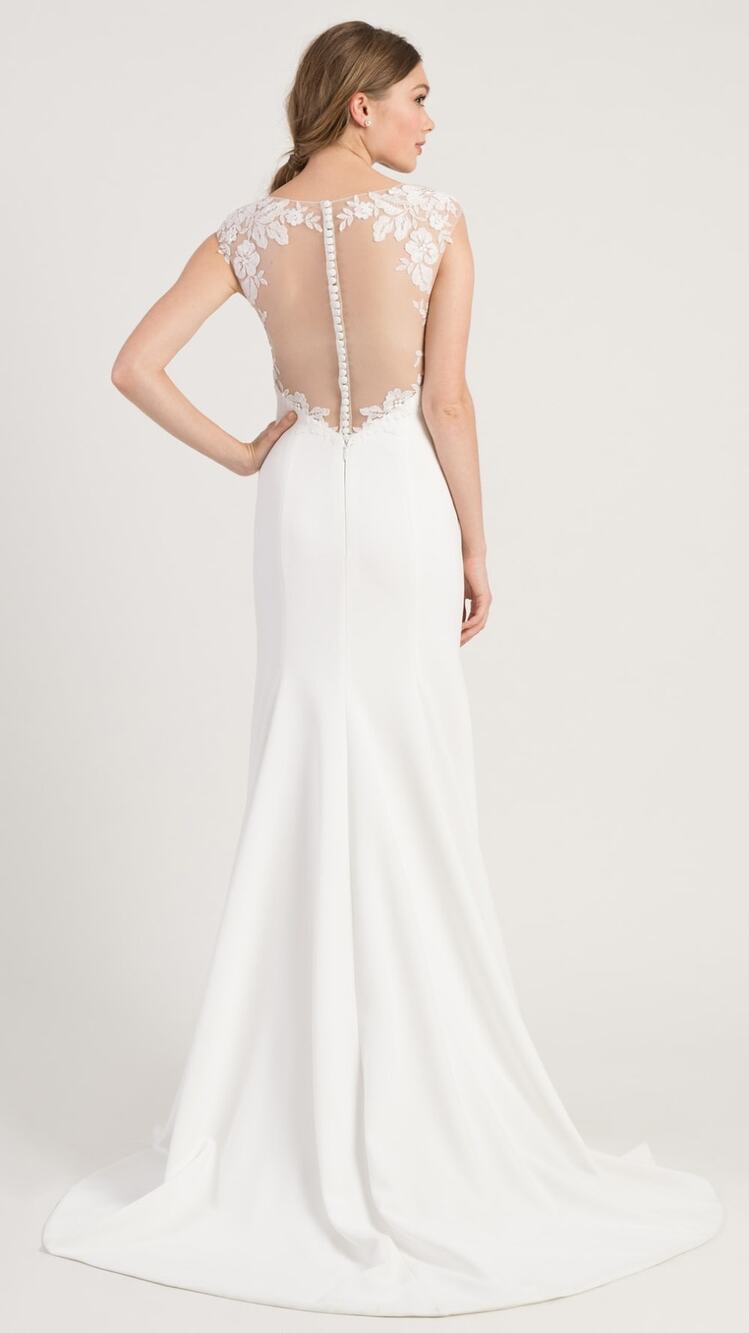 Jenny Yoo Holland Lace Back FLAWED Wedding Dress Button Detail Extra Length 12